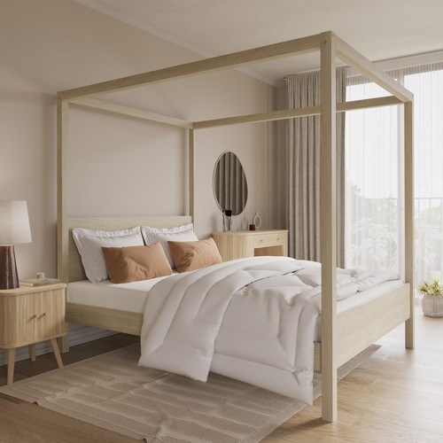 King size four poster - size, bed