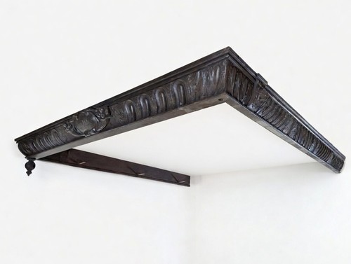 Antique c1840 large oak carved - c1840,