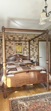 Vintage Solid Wood Four-Poster