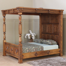 Mahogany Four Poster Bed Hand