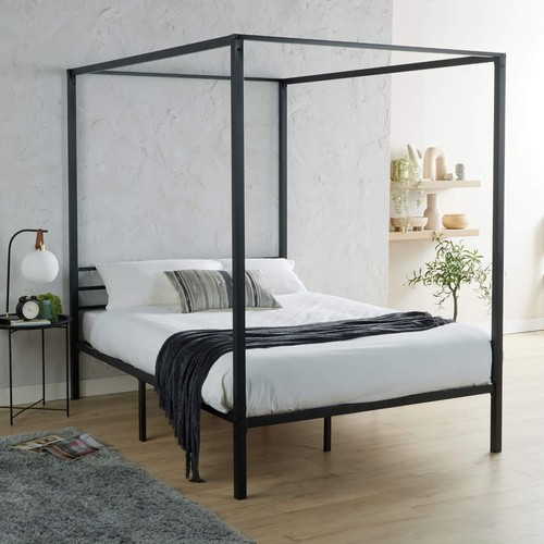 Double metal canopy bed - double,